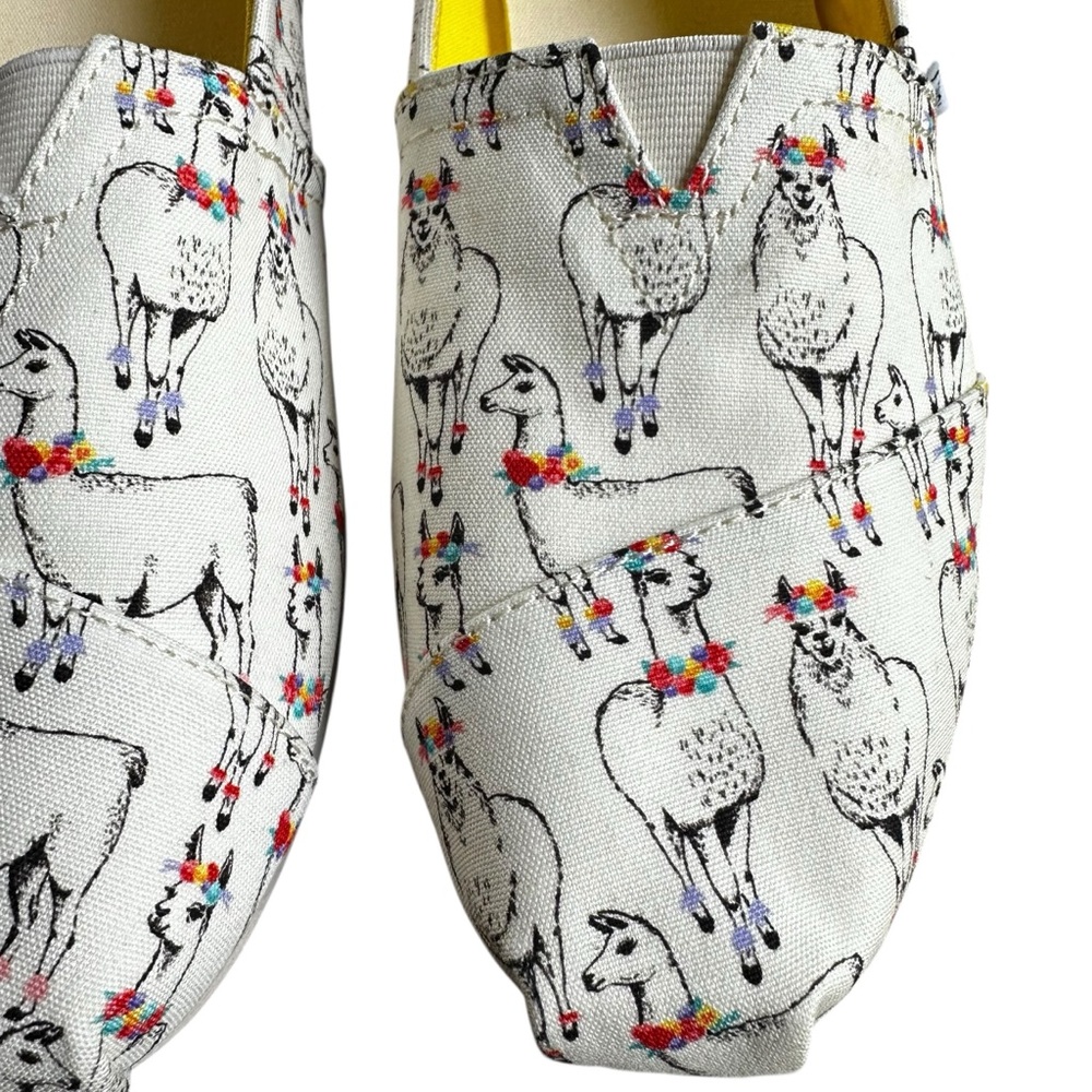 Toms New Alpargata Slip-On Flats, Llamas Print, Women's 8 - Picture 2 of 10